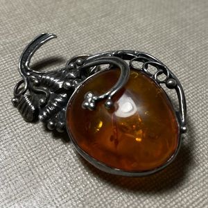 Vintage Amber Brooch /Necklace
